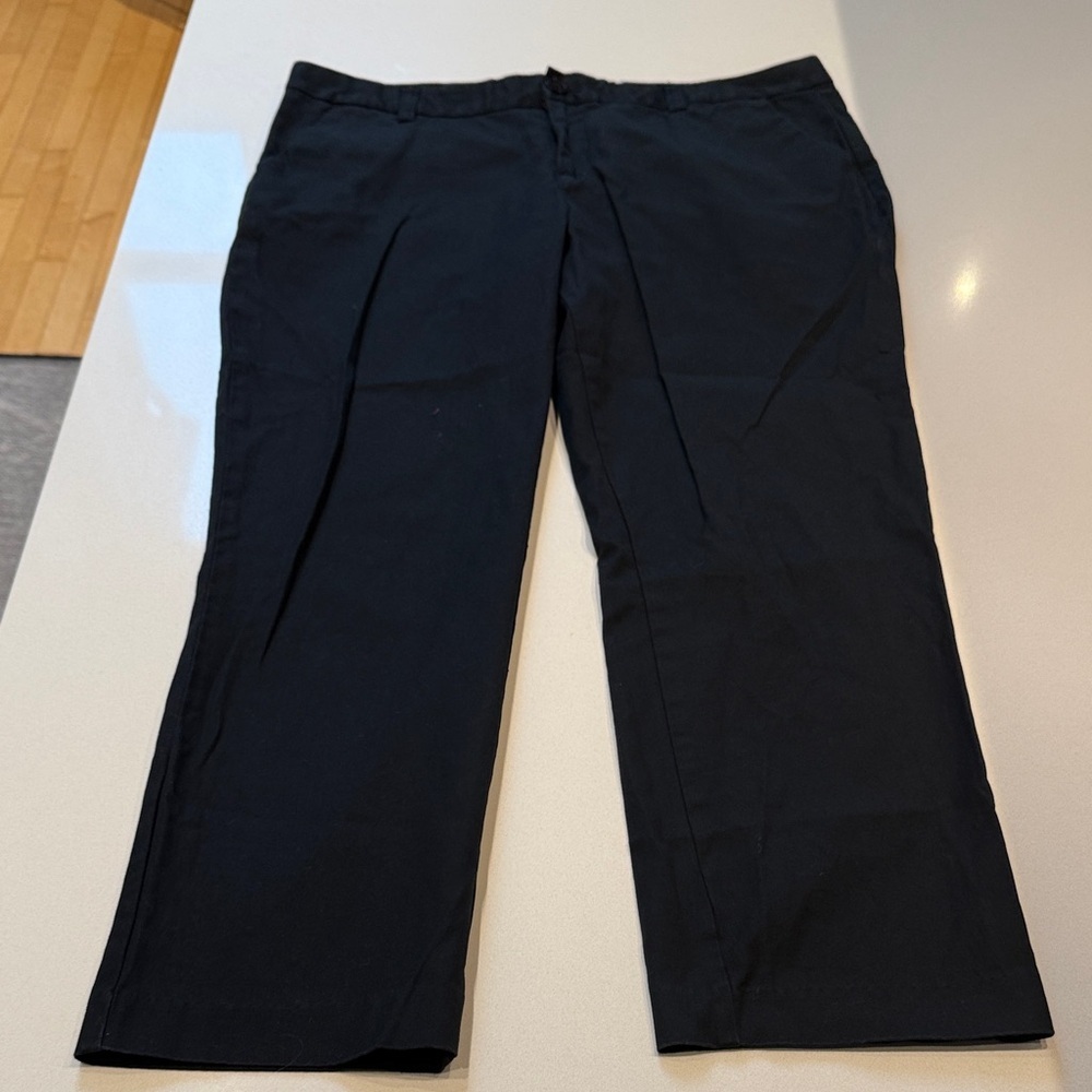 Old Navy Women's Black Capris Trouser Stretch Cotton Pants, MidRise Size 10